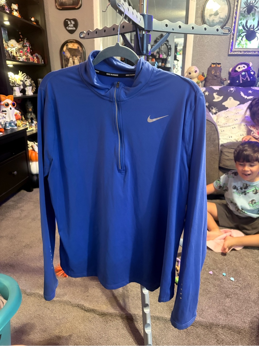 Nike Royal Blue Long-Sleeve dri-fit shirt